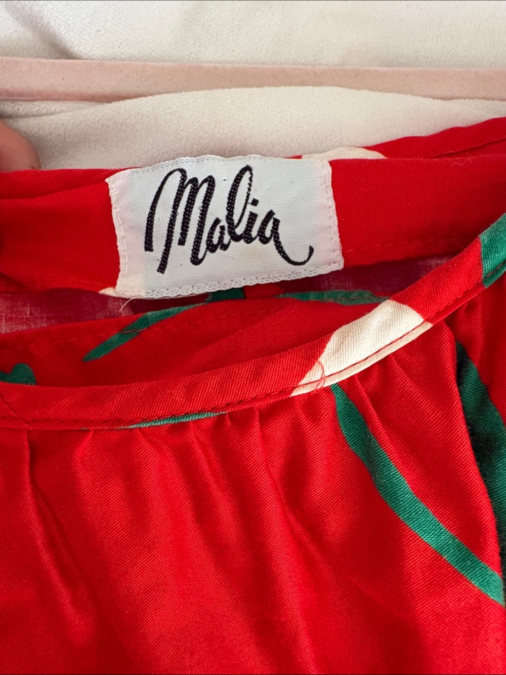 Malia Honolulu vintage short tie straps FLORAL cotton dress - Picture 4 of 4